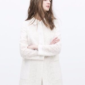ZARA White Lace Coat | Jacket